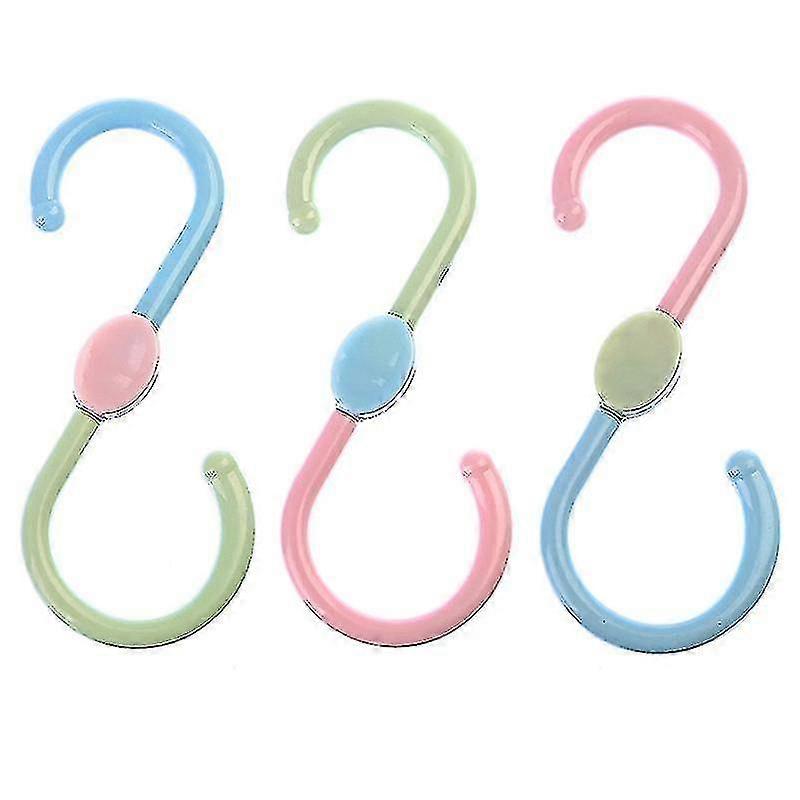360-degree Rotatable S-shaped Double-head Hook, Plastic Bathroom And Kitchen Hook, Clothes Bag Hook