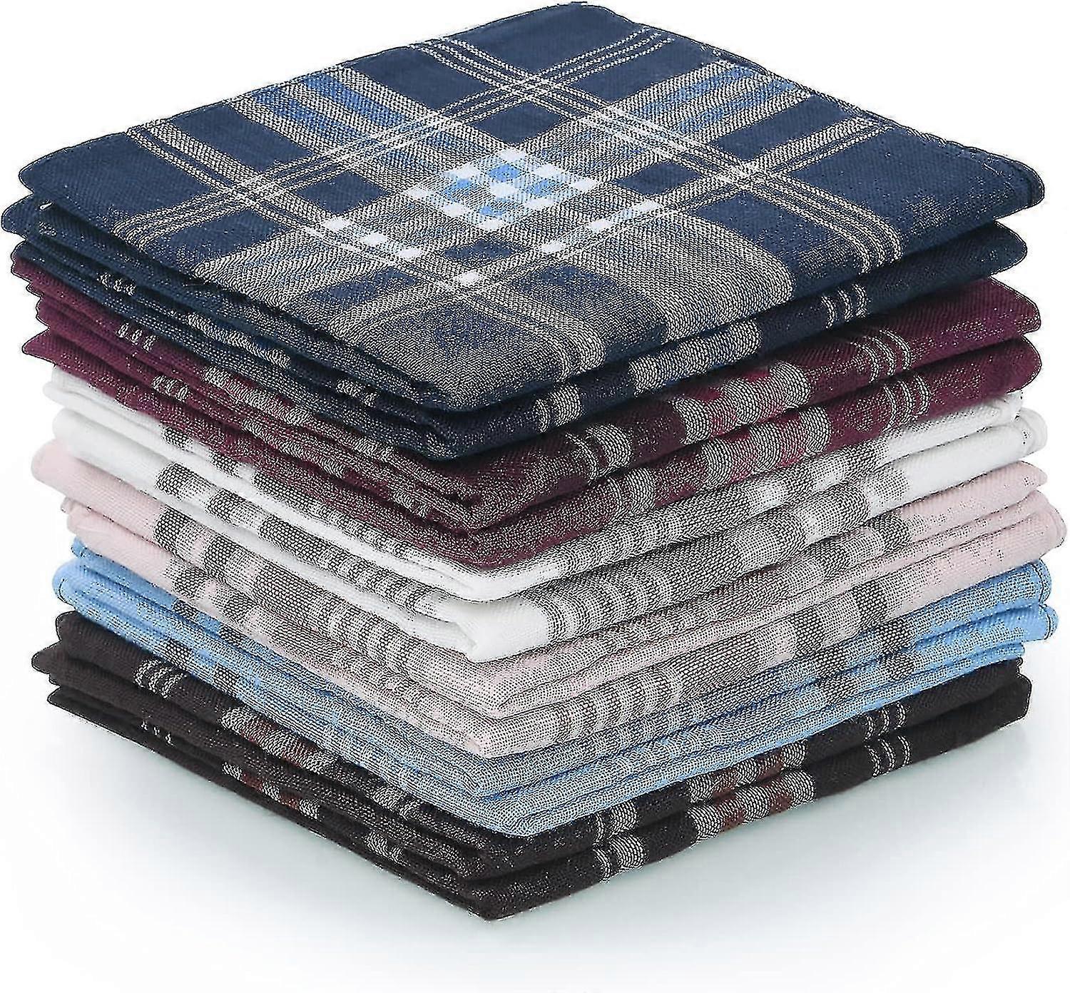 Ανδρικά μαντήλια, 12 Pack Gents Hankies, Mens Premium Μαντήλια Βαμβάκι Λευκό Pocket Square Hanks Για Άνδρες Γυναίκες