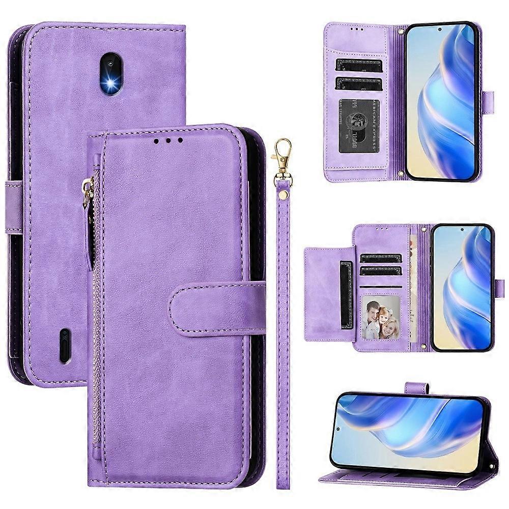 Zipper Wallet PU Case For Nokia C01 Plus / C1 2nd Edition