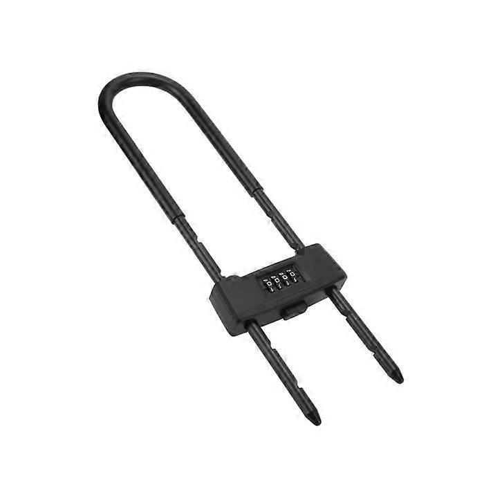 U Padlock Bicycle U Lock with Long Shackle 4 Digit Adjustable Password Padlock for Glass Door
