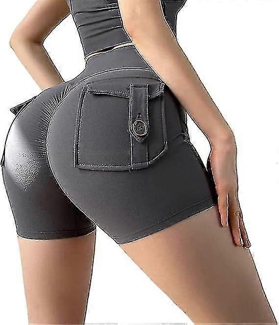 Lure Cep Şortları, Cepli Estetik Egzersiz Şortları, Kadın Popo Kaldırma Yoga Şortları, Kadınlar İçin Cep Şortları