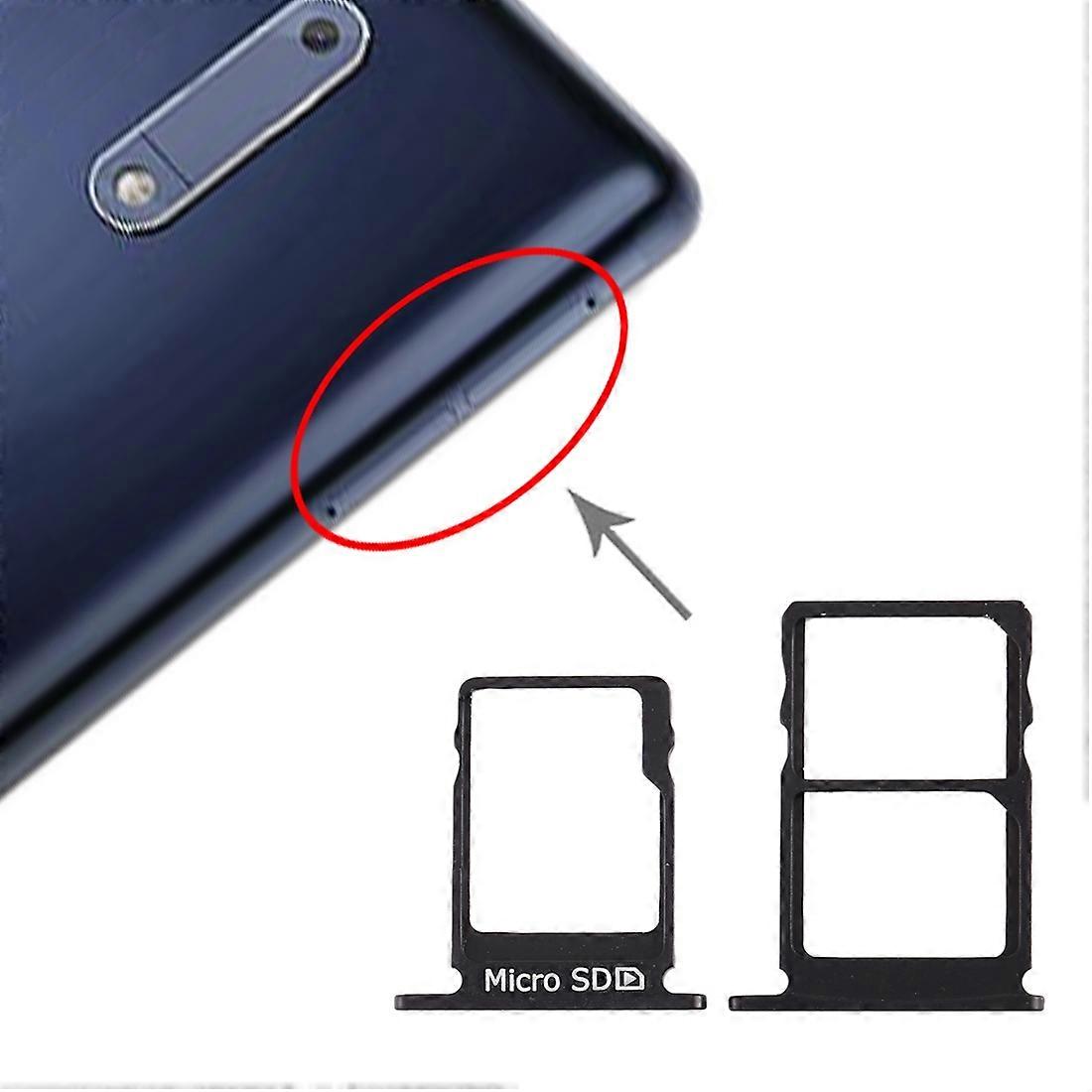 SIM Card Tray + Micro SD Card Tray for Nokia 5
