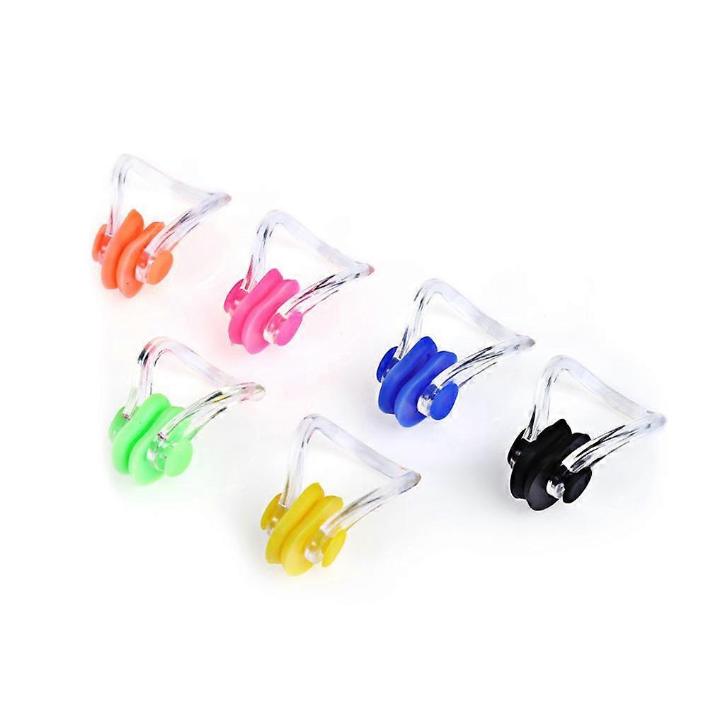 Waterproof Swimming Nose Clip Soft Silicone Nose Blocker Nose Protector for Kids and Adults (Pack of 6 - with Storage Box)