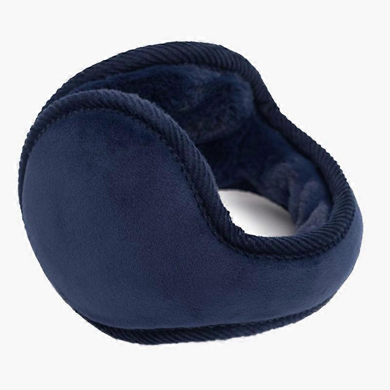 Unisex Warm Knit Earmuffs Cashmere Winter Outdoor Fur Ear Warmer(spandex navy blue)