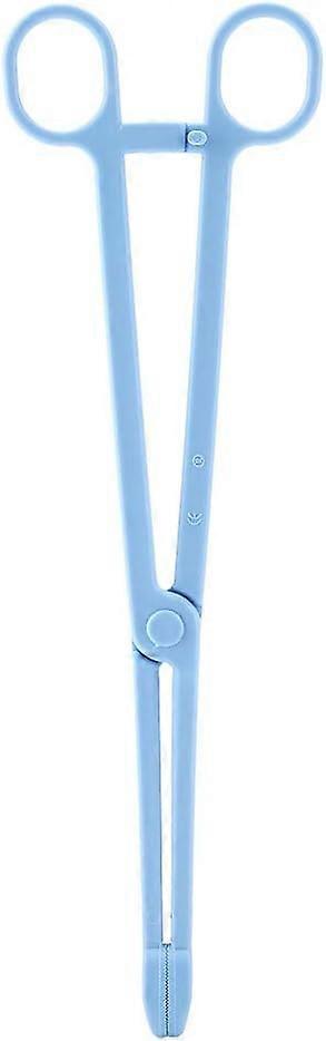 Reptile Feeding Clip, Reptile Terrarium Blue Plastic Tongs Tweezers Pet Raising Feeding Tool for Snake Lizard Reptile Animal 24.5cm