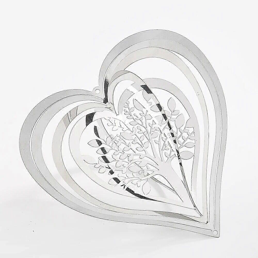 1pc Heart Tree of Life Wind Spinner Catcher 3D Kinetic Rotating Windchimes