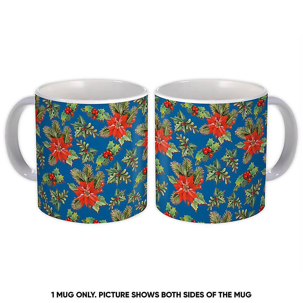 Gift Mug: Pointsettia Flower Christmas