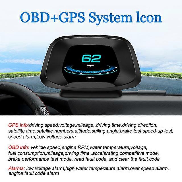 Factory Stock Clearance Cheapest Price GPS OBD HUD Head Up Display for Cars Digital Speedometer Windshield Projector Speed Gauge
