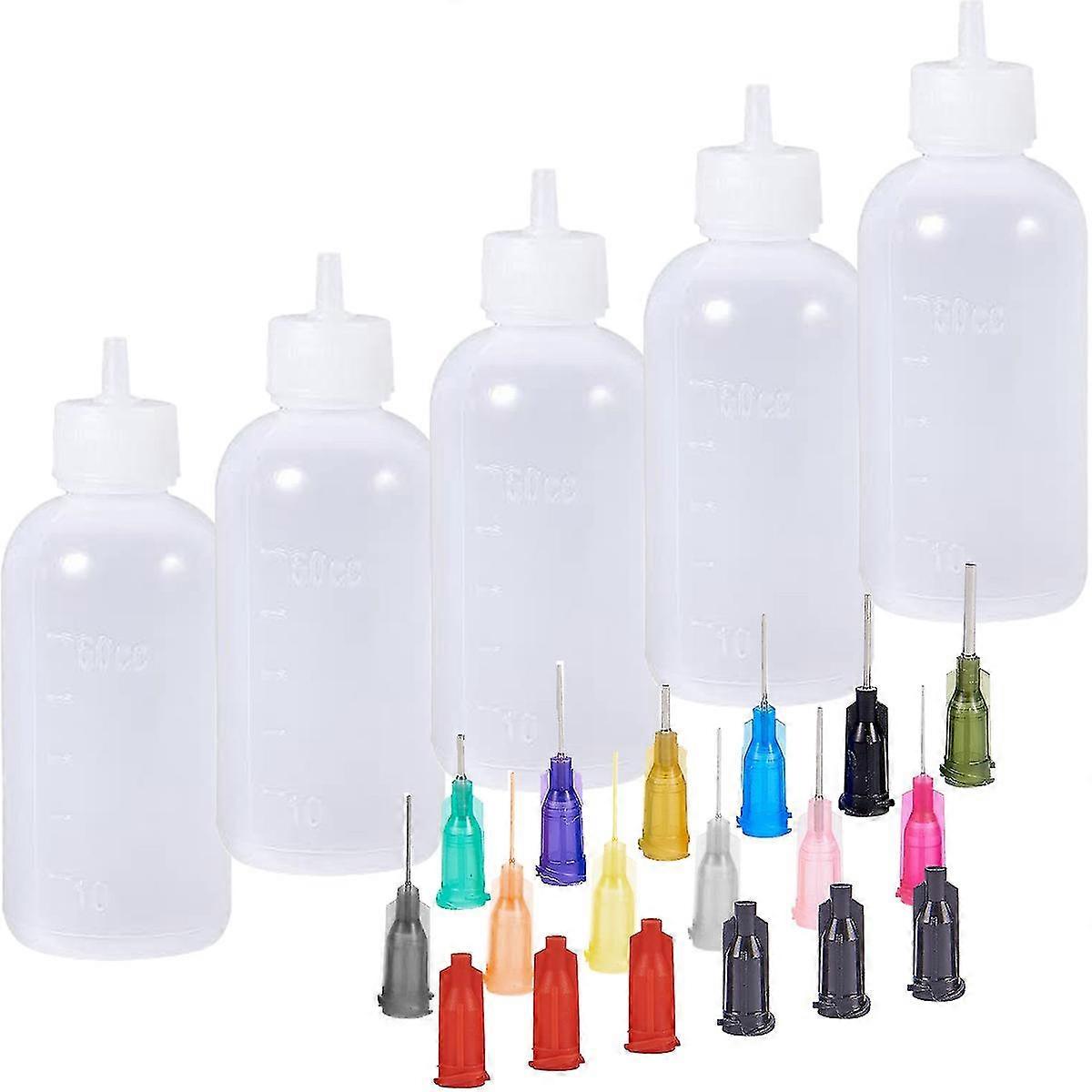 8 pack multipurpose diy precision tip applicator bottle set, ultra fine needle tip, adh