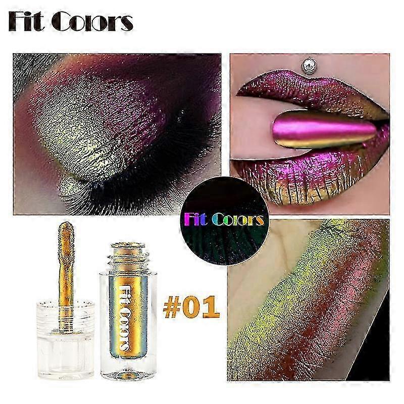 Multichrom Lidschatten Pigmente Lang anhaltendes Chamäleon Glitter Liquid Lidschatten