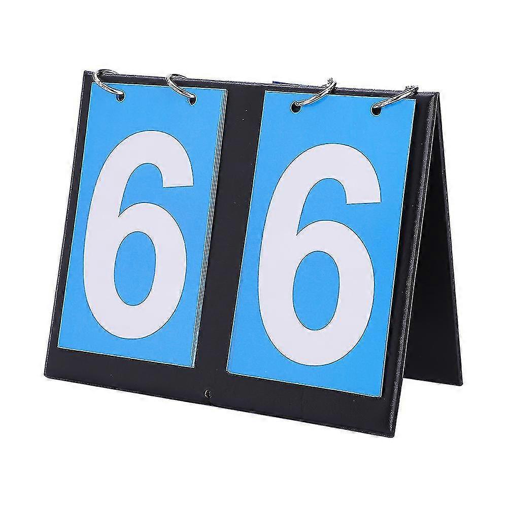 Portable Flip Sports Scoreboard Score Counter For Table Tennis Basketball 2 Digit Blue