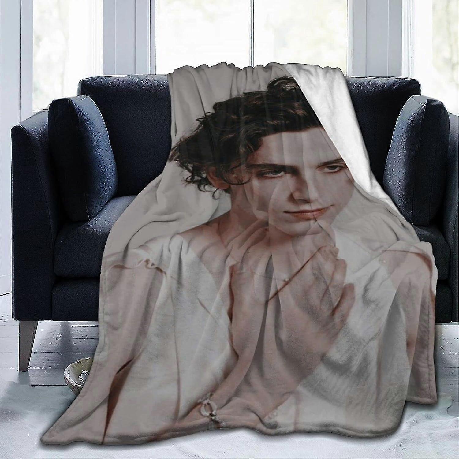 Timothee Chalamet لينة Thow البطانيات مريحة ودافئة الفراش الصوف الفانيلا بطانية ستوكات المضادة للبيلينغ أفخم Bjvrivjh3747