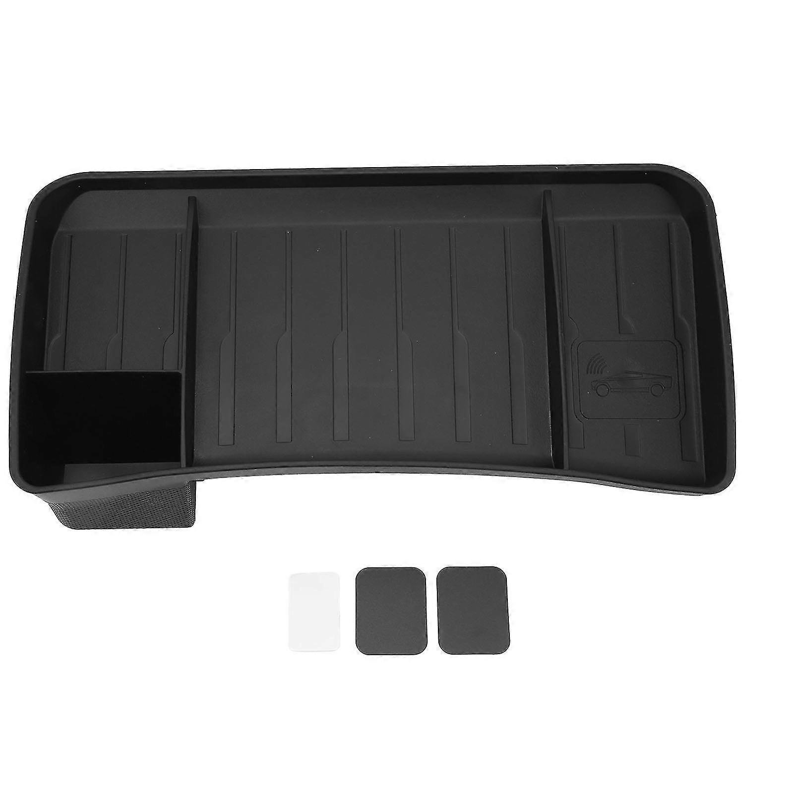 Tesla Model 3 Y TPE Dashboard Hidden Tray Center Console Organizer with Tissue Holder and Storage Tray Replacement - Black
