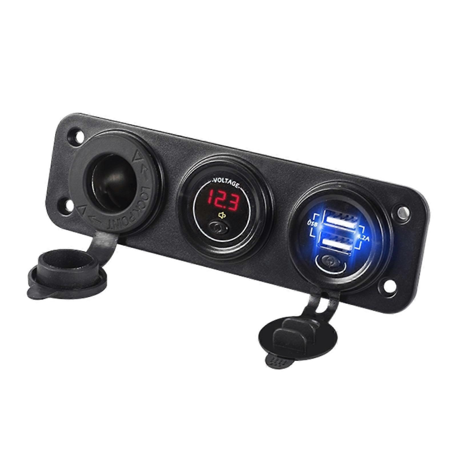 Multi-function Digital Display Dual USB Car Charger