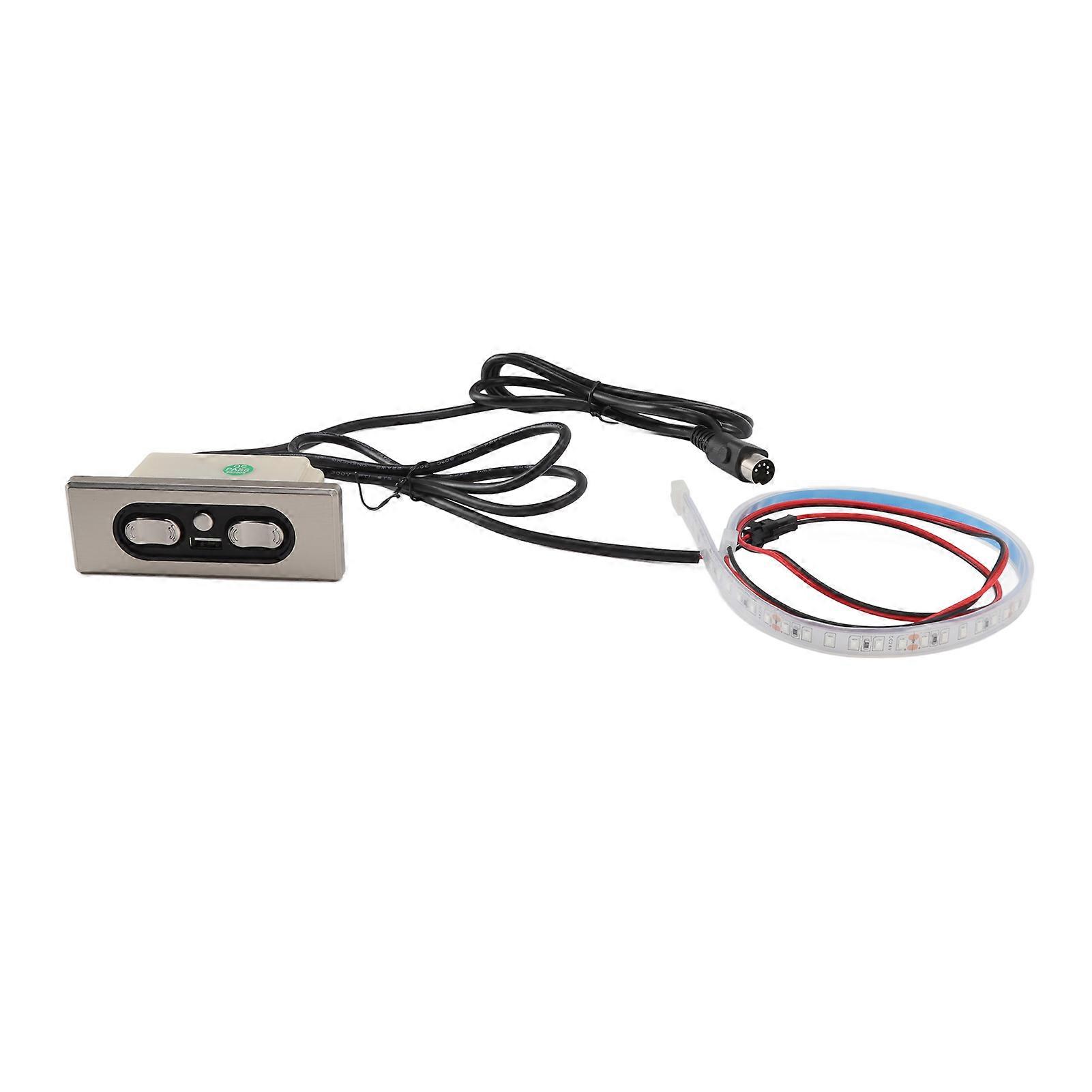 Electric Sofa Controller 5A 3 Buttons 5 Pin Straight Head USB Charging Port Lift Chairs Switch with LED Strip