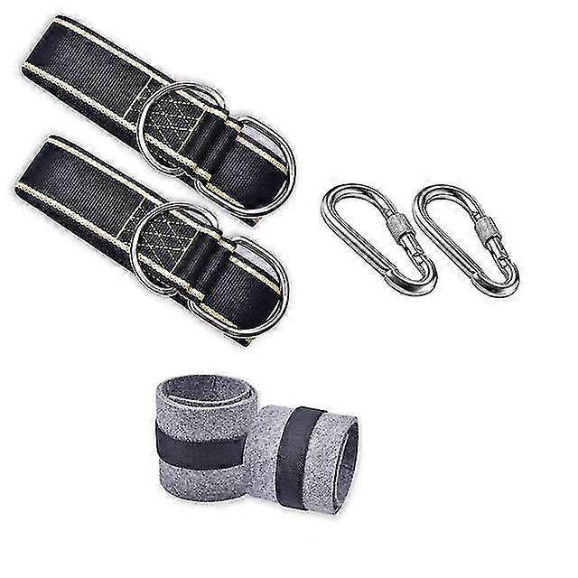 Outdoor hammock tree swing hanging straps kit,5ft with 2 locking carabiners and 2 tree protectors,for swings & hammocks