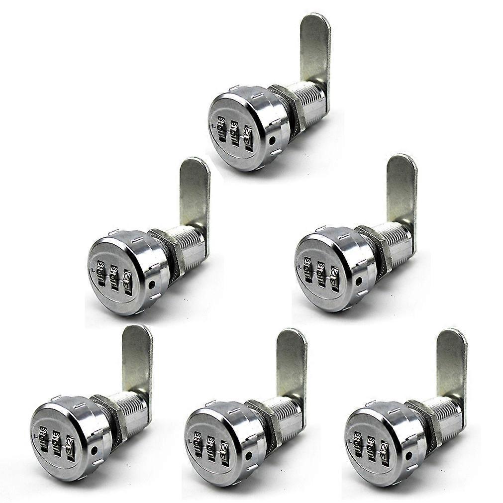 4/6Pcs Mechanical Password Cam Lock, 3 Digit Combination Camlock, Code Combination Cam Lock Security Locks, Zinc Alloy Password Coded Lock, File Cabin