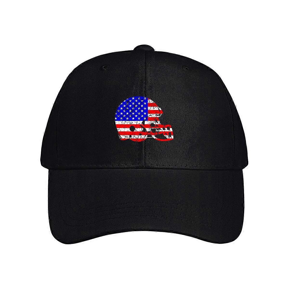 Us Flag Football Helmet Baseball Cap