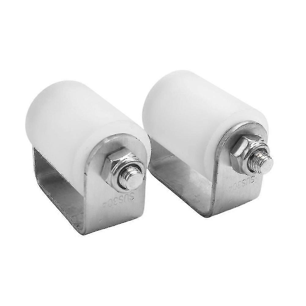 2pcs Slide Gate Guide Roller 3 Inches Hard Nylon Sliding Rolling Gates Guider Heavy Duty Ball Side