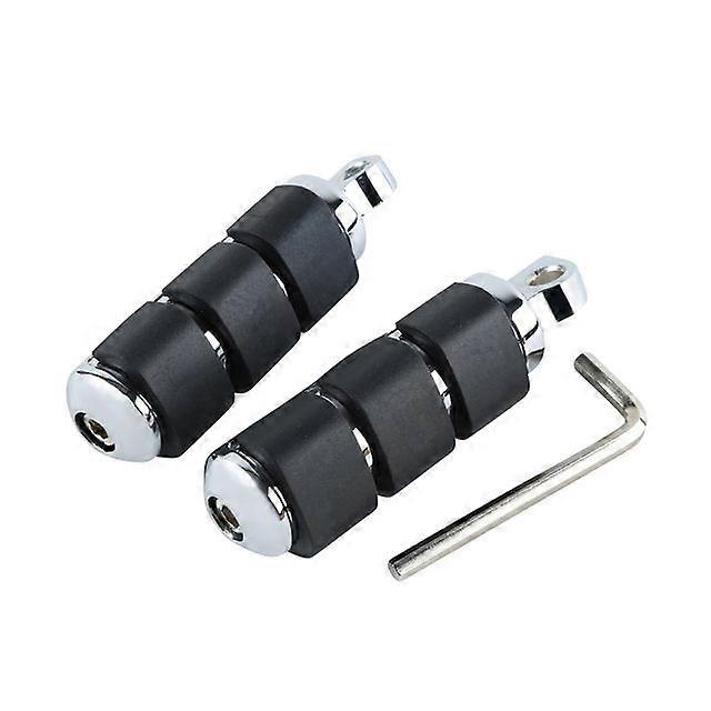 Motorcycle Black/Chrome 3/8'' Hole Footpeg Foot Peg For Harley SOFTAIL FXST DYNA FXWG FXR XL1200 883 Sportster Low Rider Street
