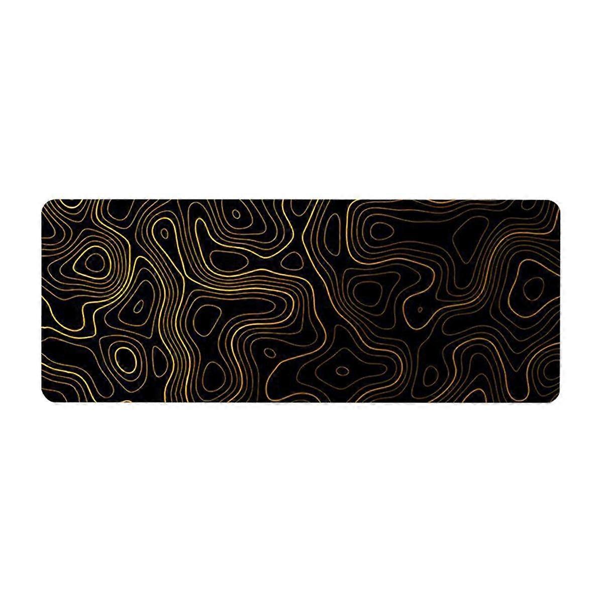 Topographic Contour Extended Big Mouse Pad Computer Keyboard Mouse Mat Mousepad with 2mm Non- 11.8x31.5Inch B