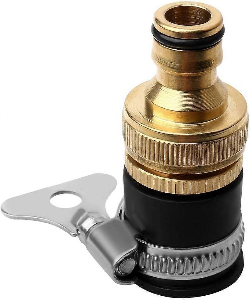 Round Faucet Connector, 1/2'' to 3/4'' Diameter Brass Hose Connectors Universal Garden Hose Faucet Adapter