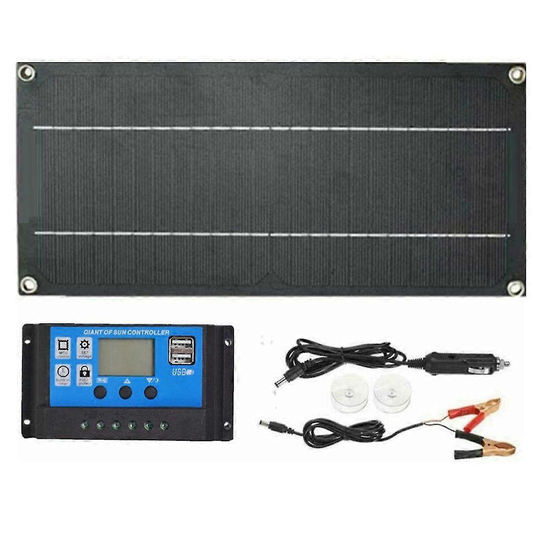 20w Solar Panel Kit 18v Battery 100a Pwm Charger Controller