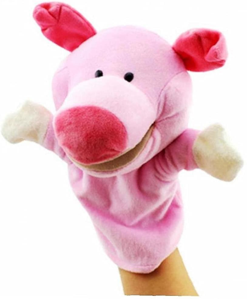 Educational Hand Puppet Soft Plush Toys(Pink Pig)