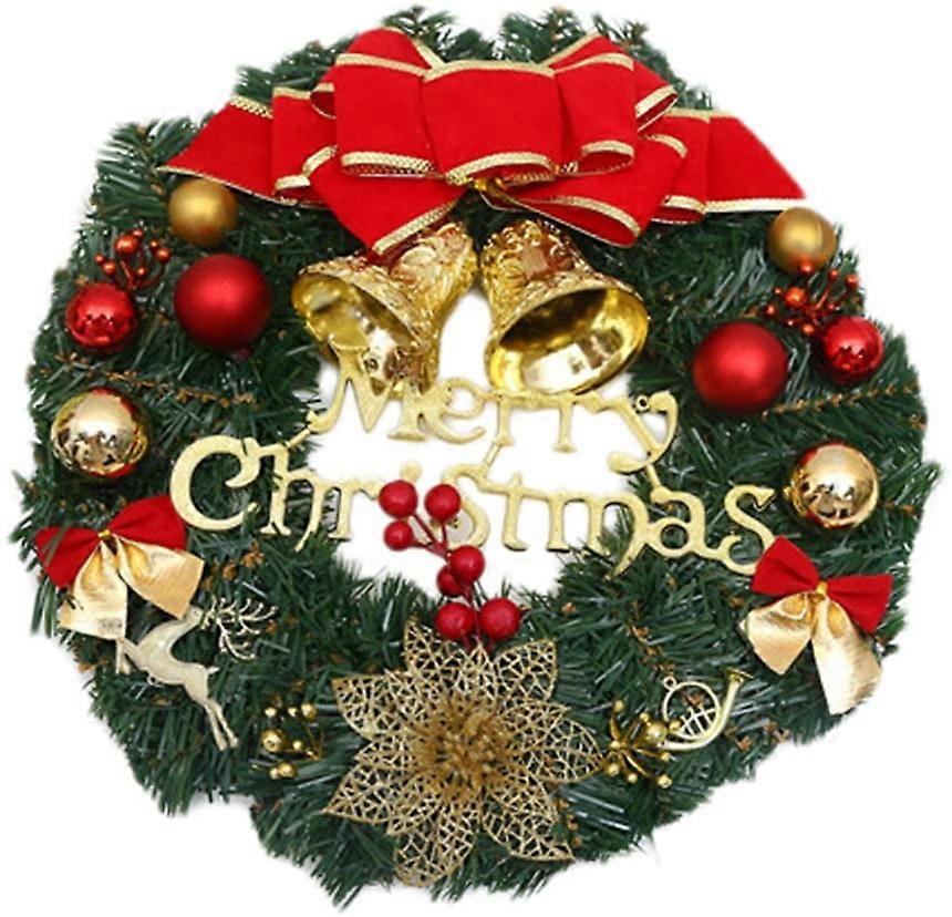 Christmas Fireplace Wreath Door Decorations Set, 30cm