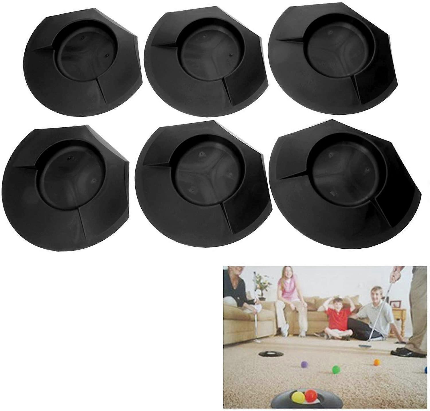 Pack 6 Universal Putting Cup Practice Black Golf Putting Cup Training Cup Practice Hole Putting Aid