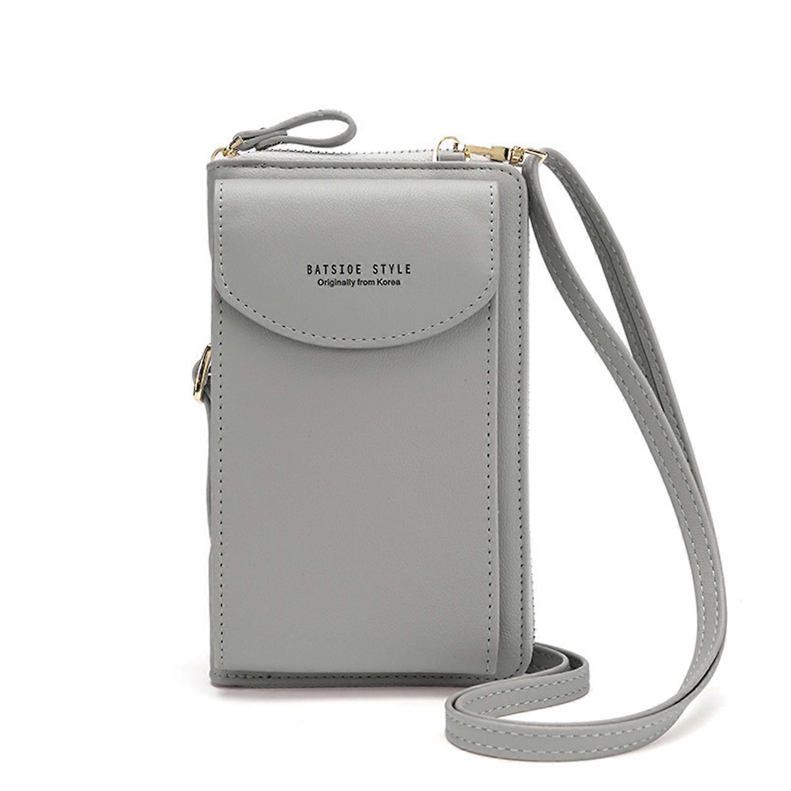 בגדי ריקוד נשים תיק כתף טלפון נייד, עור נרתיק טלפון נייד לתלייה עם ארנק, חריצים לכרטיסים, תיקי כתף מוצלבים, ארנק, תיק קטן