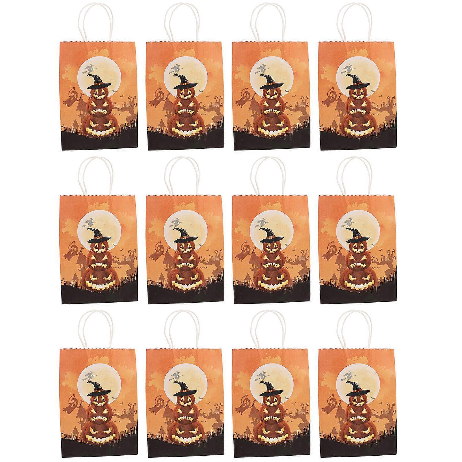 12pcs Halloween Cartoon Candy Packaging Bag Creative Gift Packaging Bag