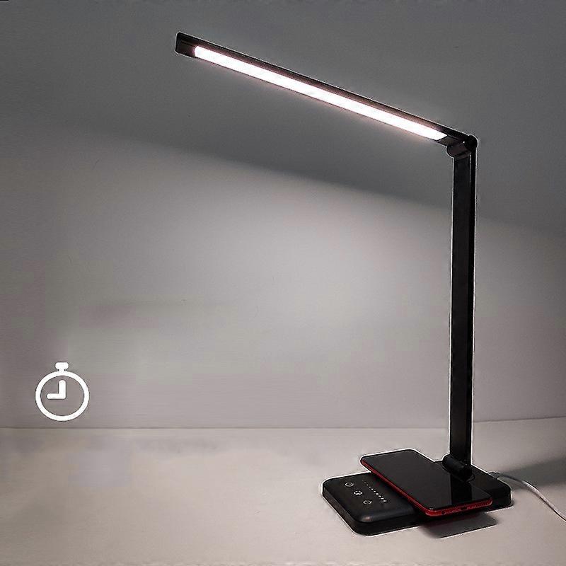 Led Desk Lamp with USB Port for Eye Protection, Touch Night Light with 5 Adjustable Levels, Perfect for Bedroom or Reading