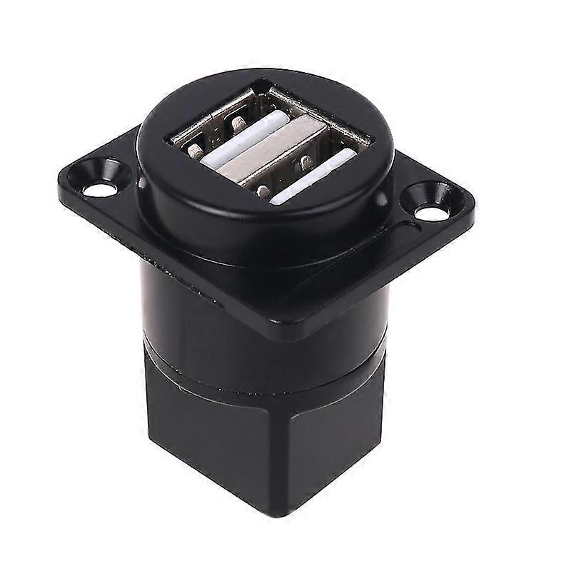 D Type Socket Metal Usb 2.0 Socket Female To Female Usb Connector Panel Mounting