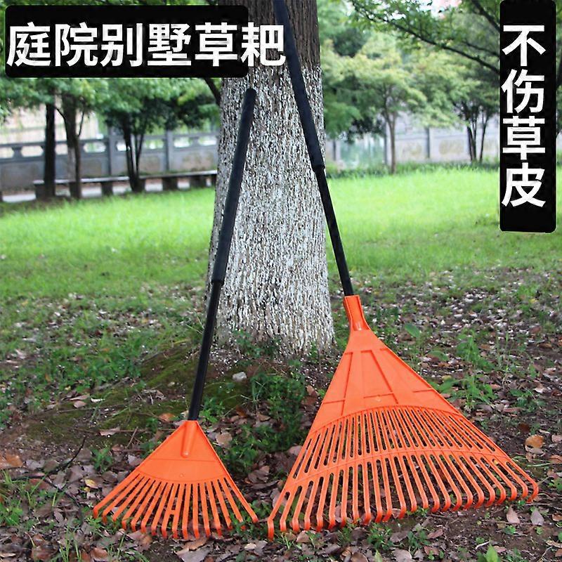 Garden Rake Portable Leaf Rake Gardening Tool with Ergonomic Handle Garden Rake