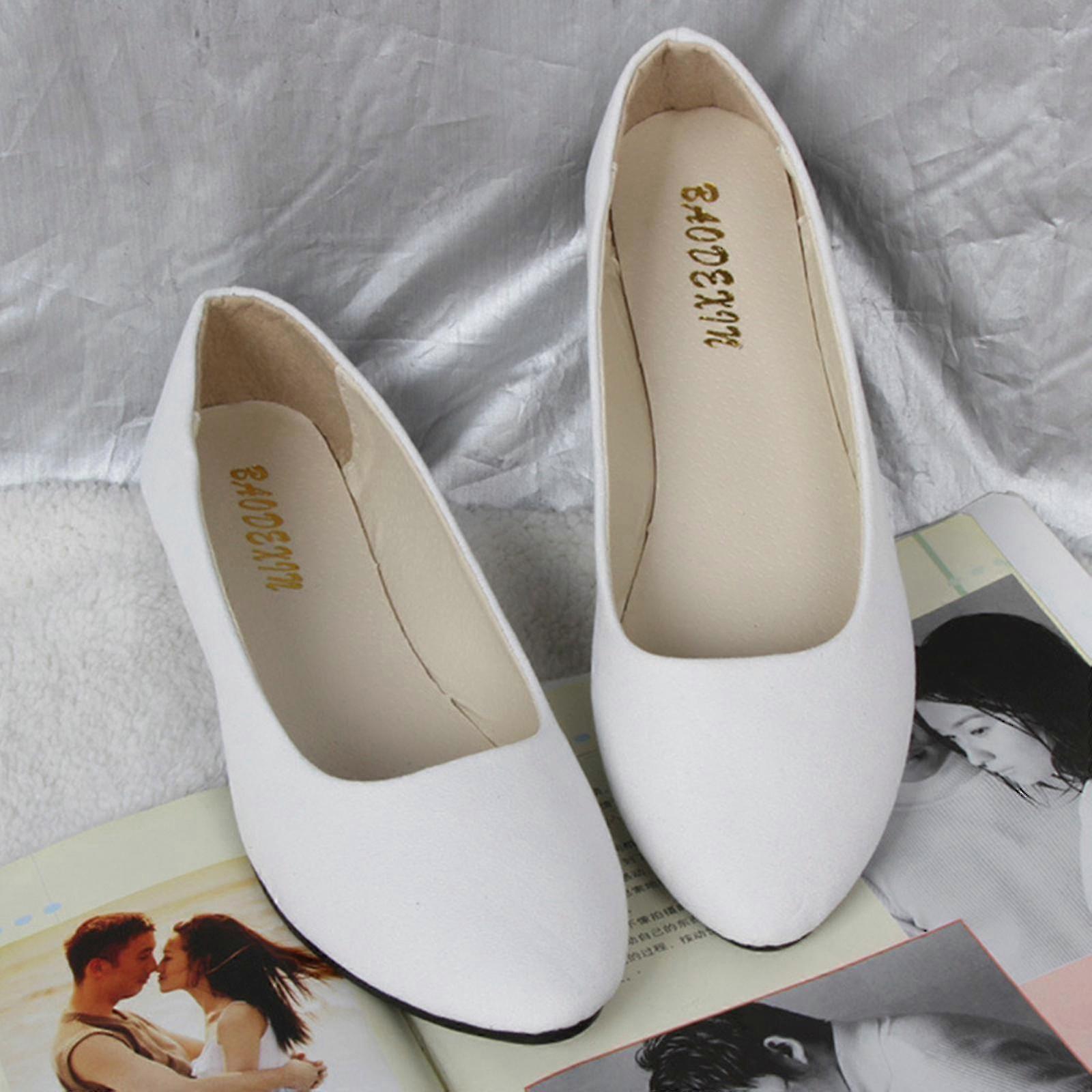 Dámske baletné lodičky Dolly Flat Slip On Mokasíny Semišové topánky-ykc