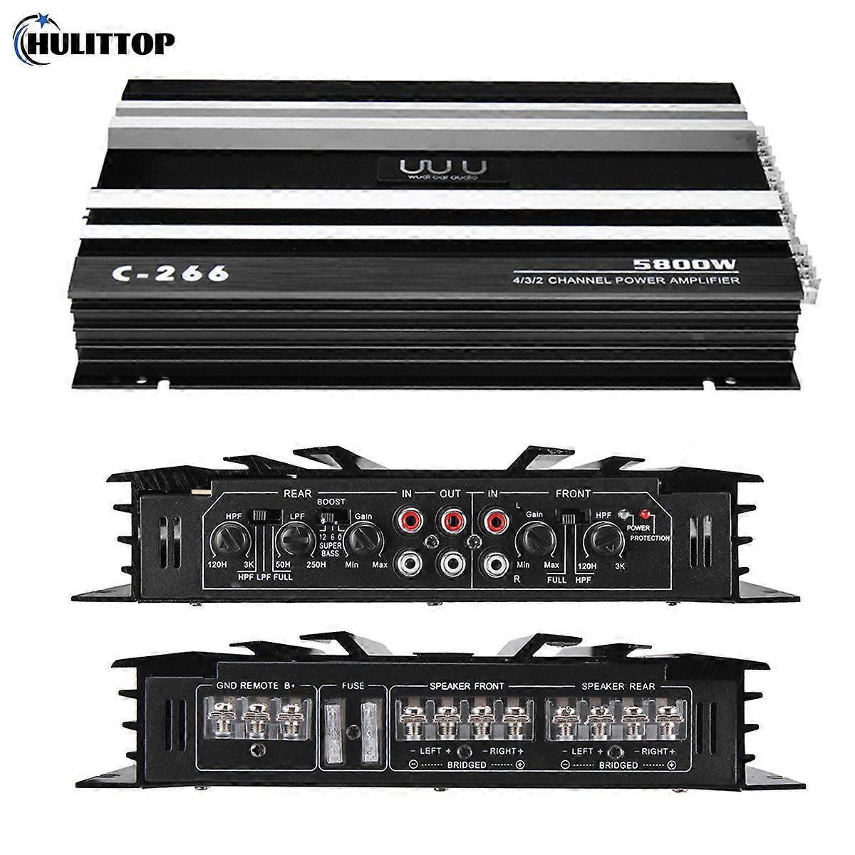 5800 Watt Auto-Audio-Leistungsverstärker 4-Kanal-Auto-Verstärker Auto-Audio-Verstärker für Auto-Verstärker-Subwoofer-Auto-RMS-Verstärker