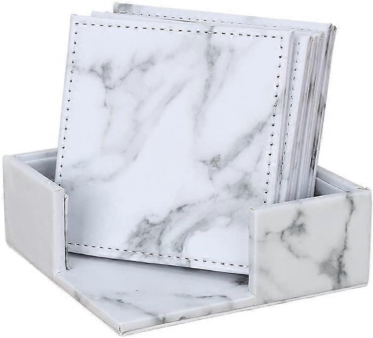 Set Of 6 Coasters (Square Marble)