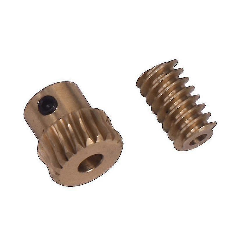 0.5 Modulus Small Reduction Ratio Of 1:10 Motor Output Copper Worm Wheel Gear