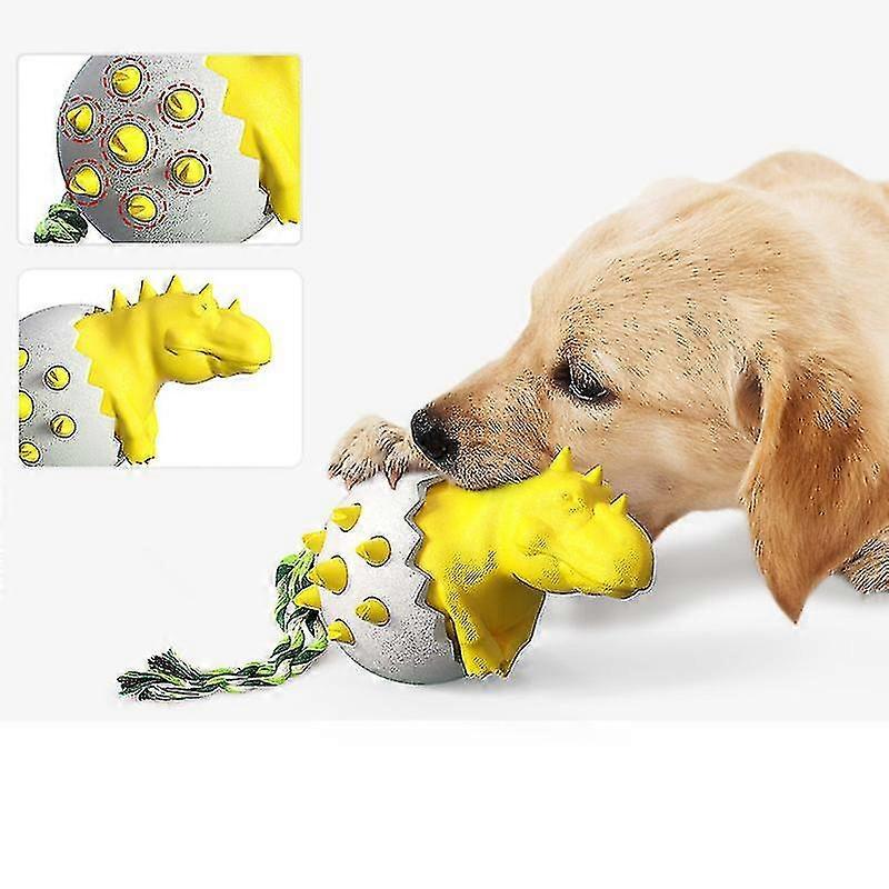 Dinosaur Egg Shape Dog Toothbrush Molar Stick Rubber Bite Stick Pet Teeth Clean Teeth For Aggressive Chewers