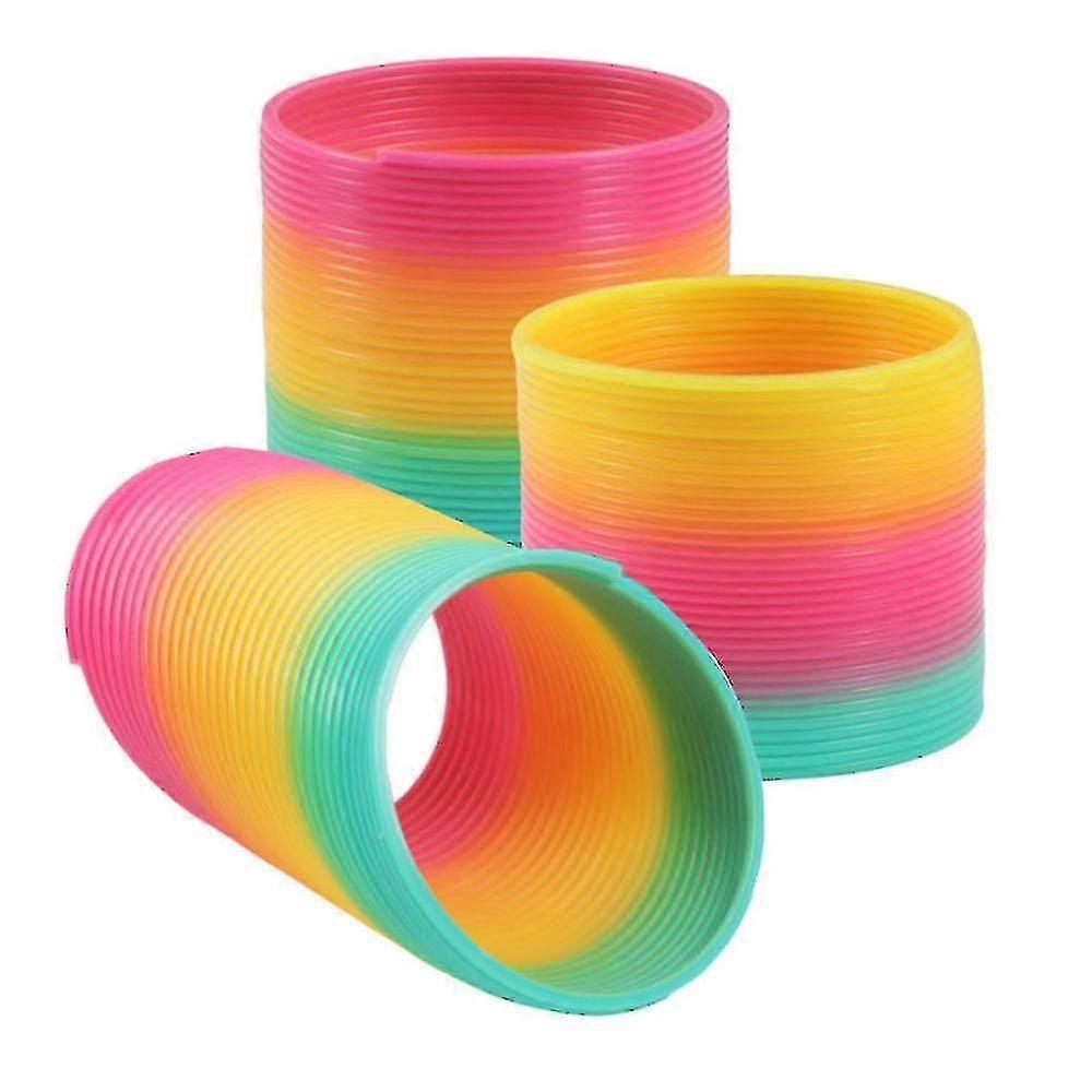 Venalisa 3pcs Large Rainbow Coiled Spring Toy