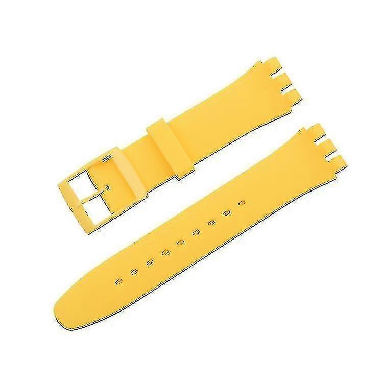 حزام سيليكون لسواتش جيلي ثلاث عيون كلاسيكية 12/17/19 / 20 مم ثلاثي التوائم s202412242917