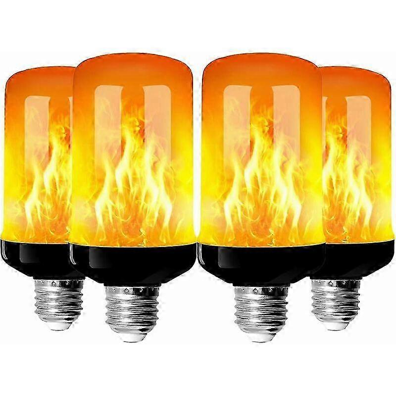 Flame Light Bulb, E27 5W LED Flame Effect Light Bulb with 4 Light