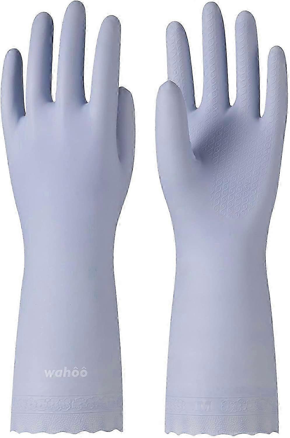 Gants de vaisselle en PVC réutilisables - Gants de nettoyage antidérapants et résistants, conception non doublée respectueuse de l’environnement pour la cuisine et la salle de bain