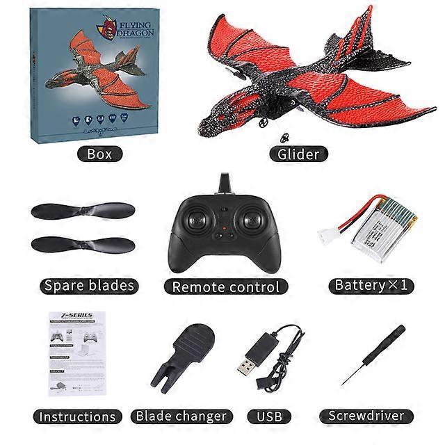 RC Plane 2.4GHZ Dual Motor Epp Foam Glider Gyro Stabilization System Remote Control Airplane Dragon Gliders Toy Gifts For Boy