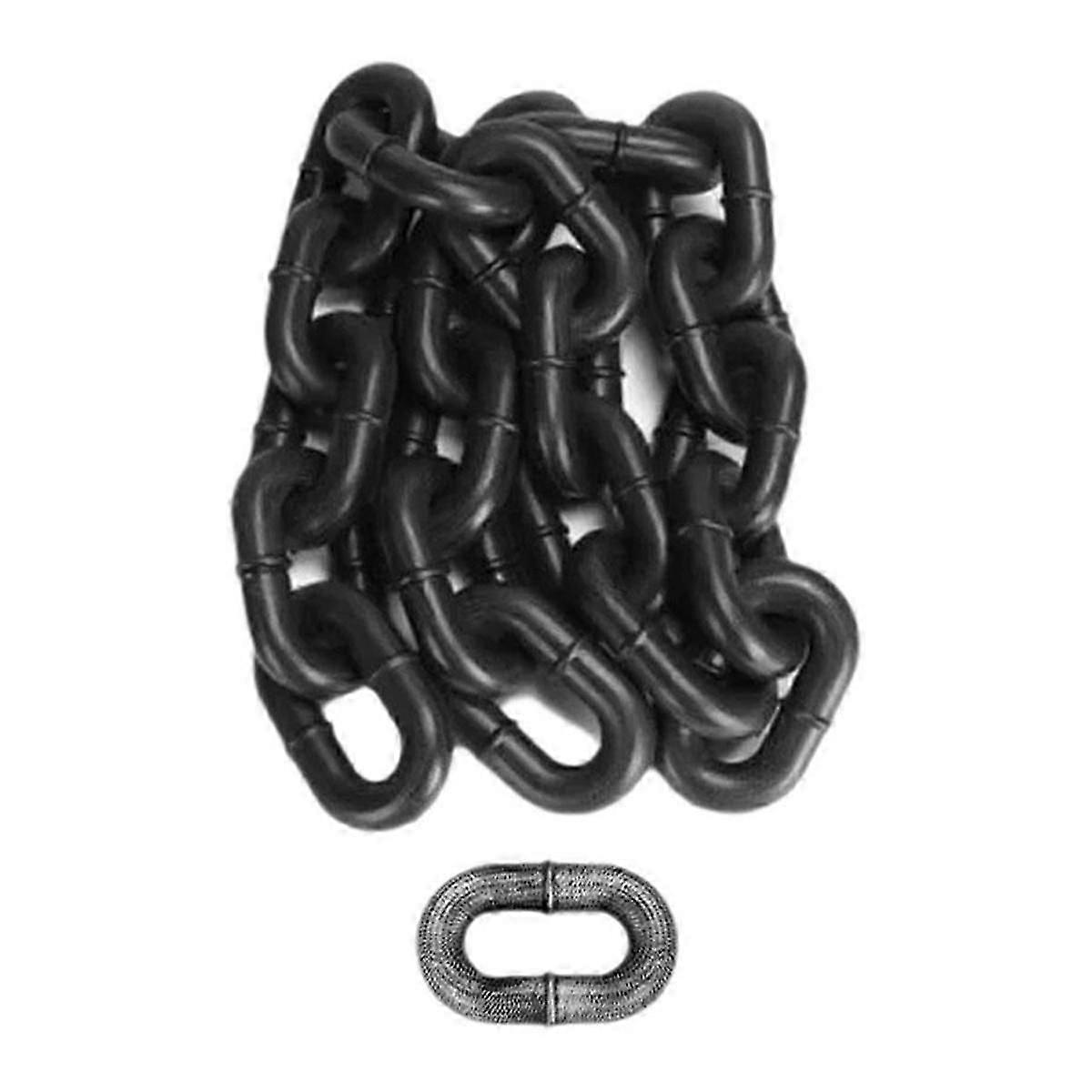 الجر حبل محاكاة سلسلة سميكة سلسلة حديدية كبيرة مضحك مزحة المشي الأليفة لوازم حبل أسود