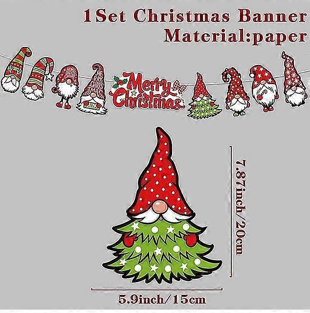 Karácsonyi Mikulás zászló Boldog karácsonyi dekoráció otthonra 2023 Karácsonyi csepp díszek ünnepi parti Navidad Kerst Újév 2024