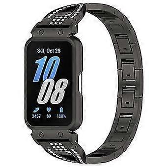 For Samsung Galaxy Fit 3 Diamond Metal Frame Strap