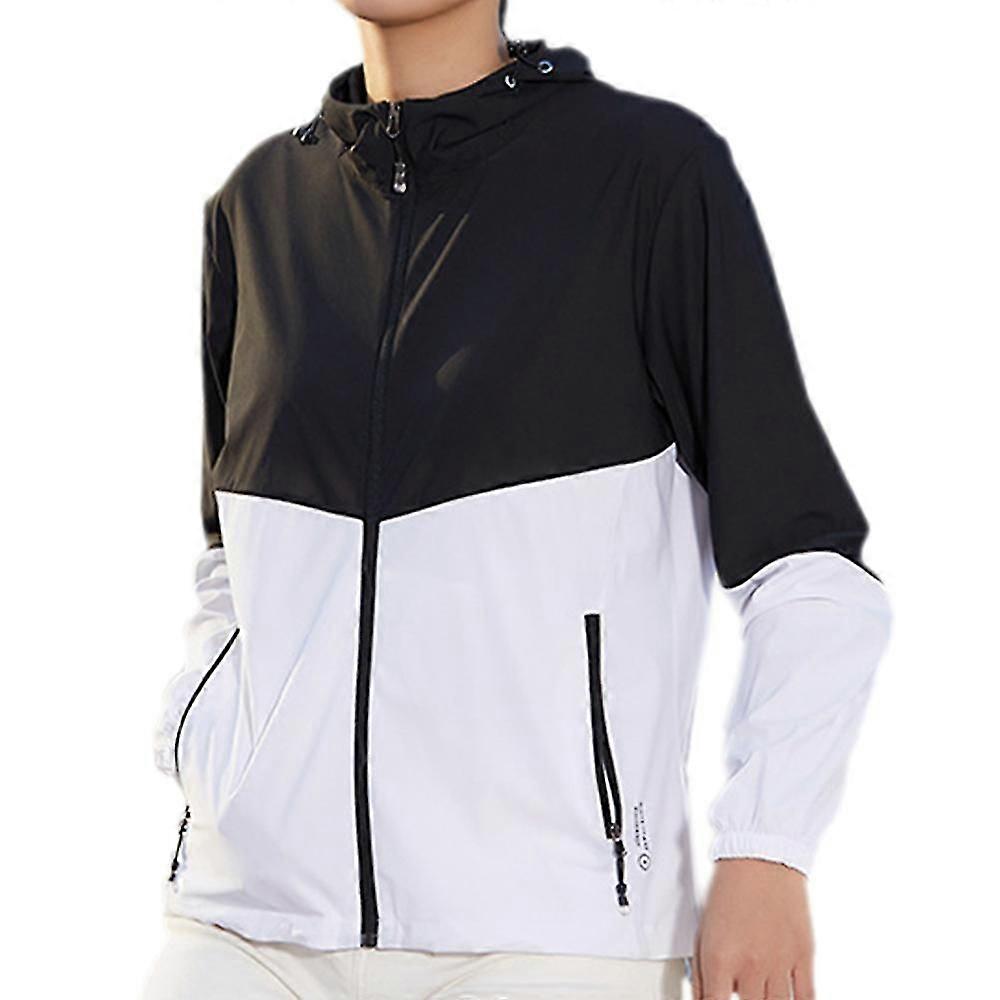 Summer Women's Sunscreen Clothing Uv Resistant Ice Nylon Patchwork Sunscreen Clothing