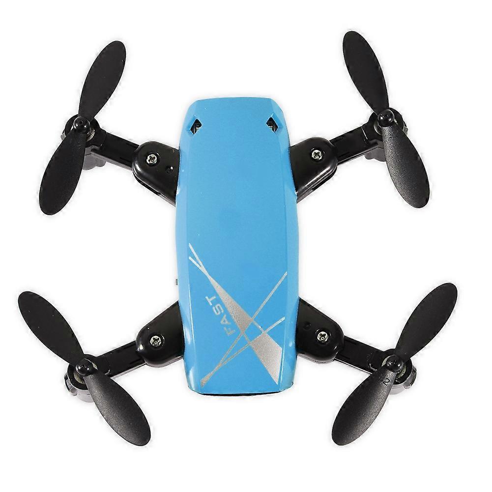 Foldable RC Drone Remote Control One Key Return Quadcopter Helicopter(Blue)